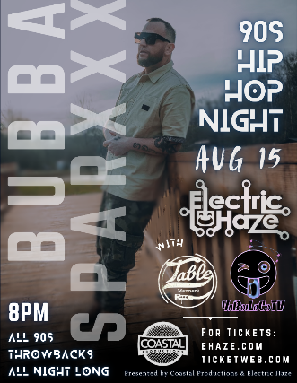 90s Throwback Hip Hop Party feat. BUBBA SPARXXX Performing Live at The Haze — produced by Coastal Productions at Electric Haze, Worcester, MA