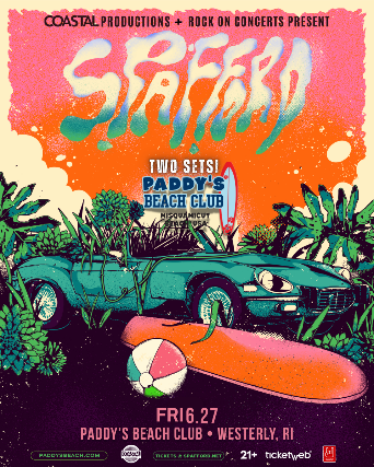 An Evening with SPAFFORD on the Beach — produced by Coastal Productions at Paddy's Beach Club, Westerly, RI