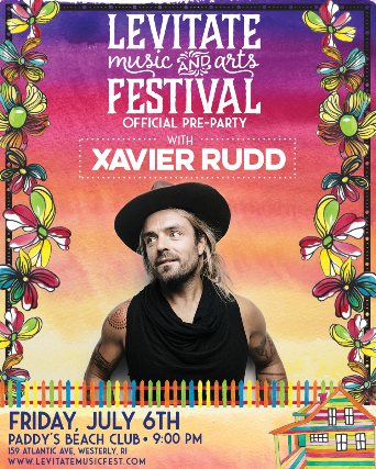 Levitate Pre-Party At The Beach w/ Xavier Rudd — produced by Coastal Productions at Paddy's Beach Club, Westerly, RI